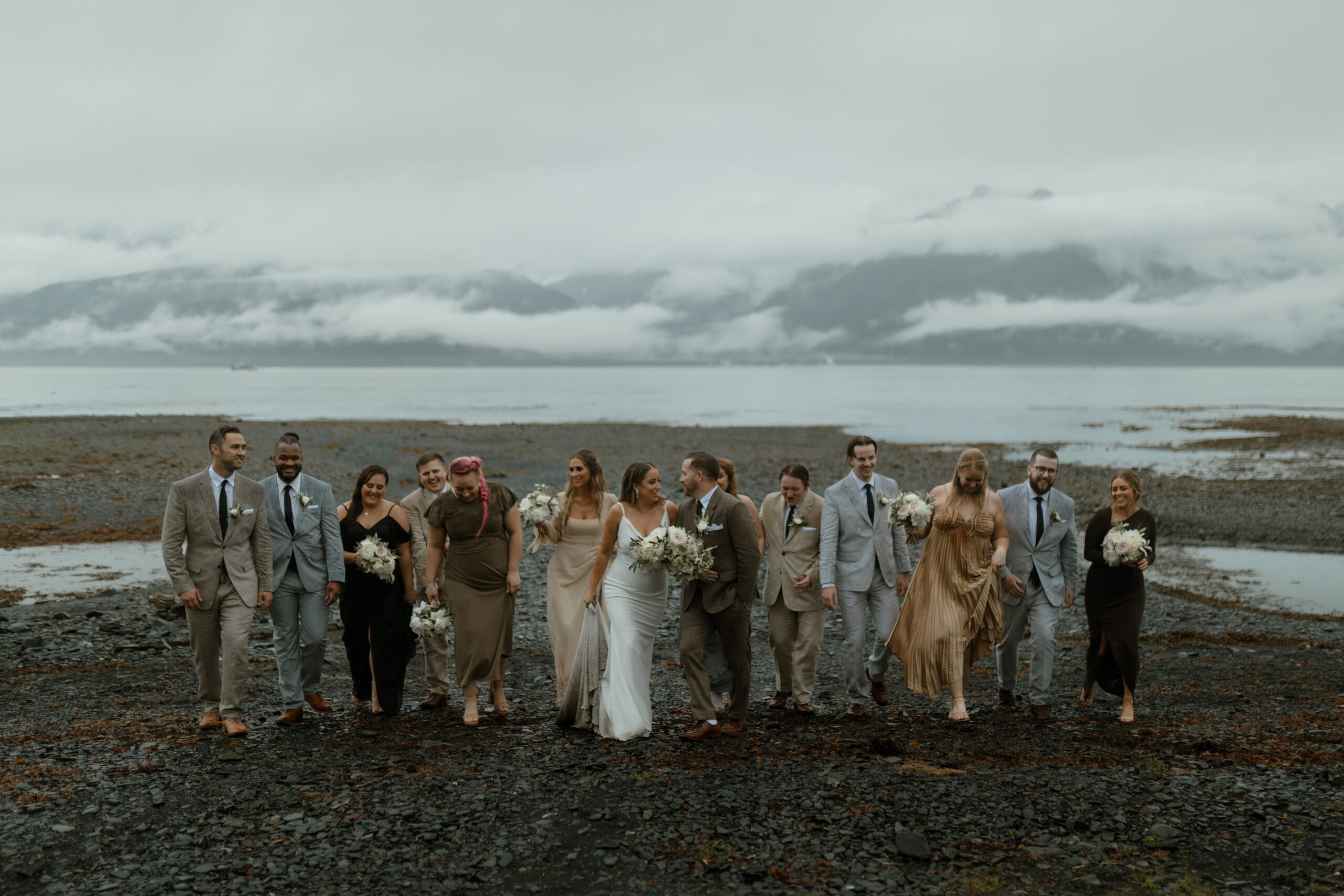 Alaska seaside forest wedding in Millers Landing, Alaska