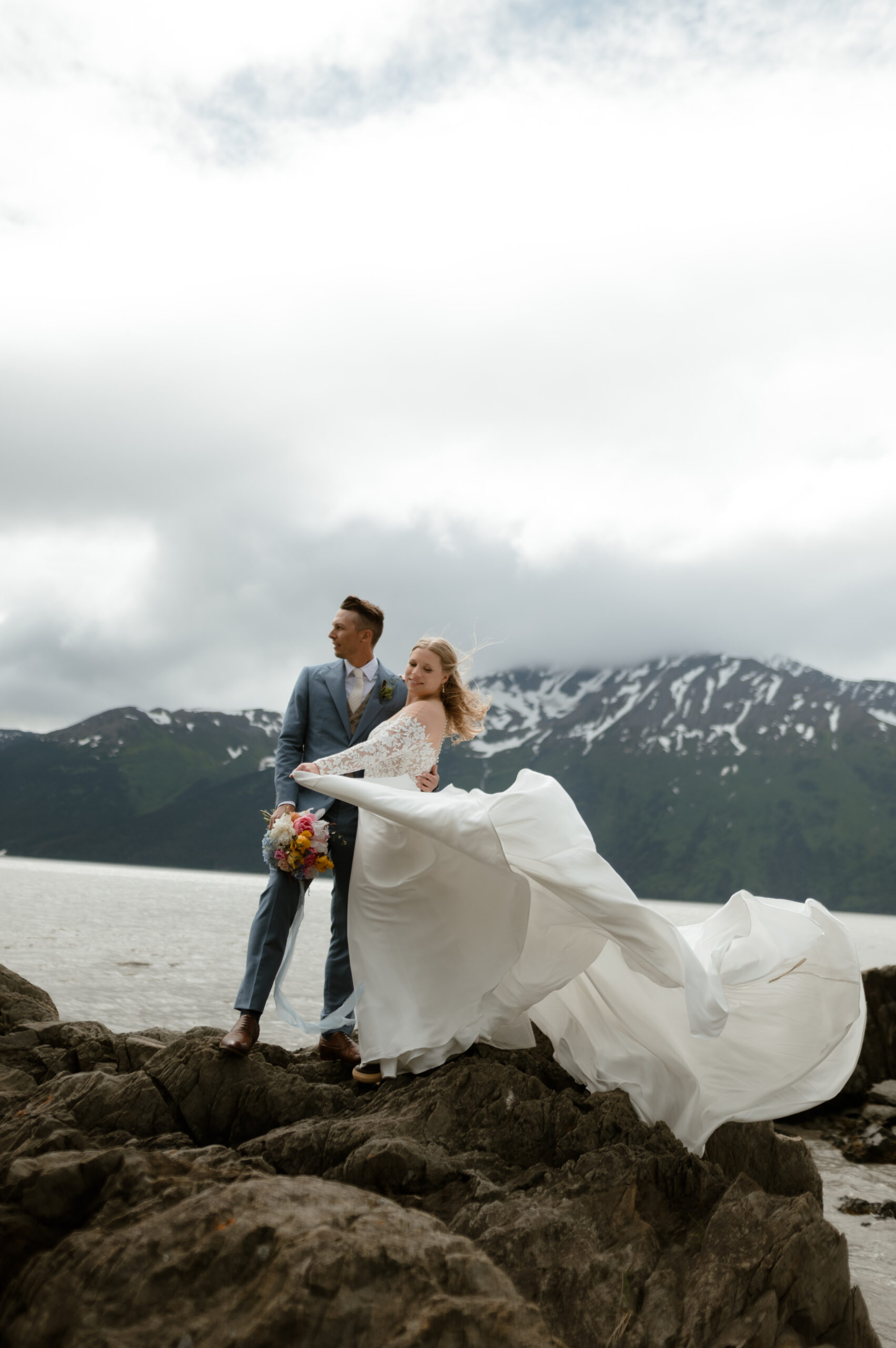 Bird Point Wedding Turnagain Arm Girdwood Alaska
